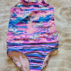 EUC! ✨️Wonder Nation Unicorns Pink & Blue Tankini Set Size Sm 6/6X